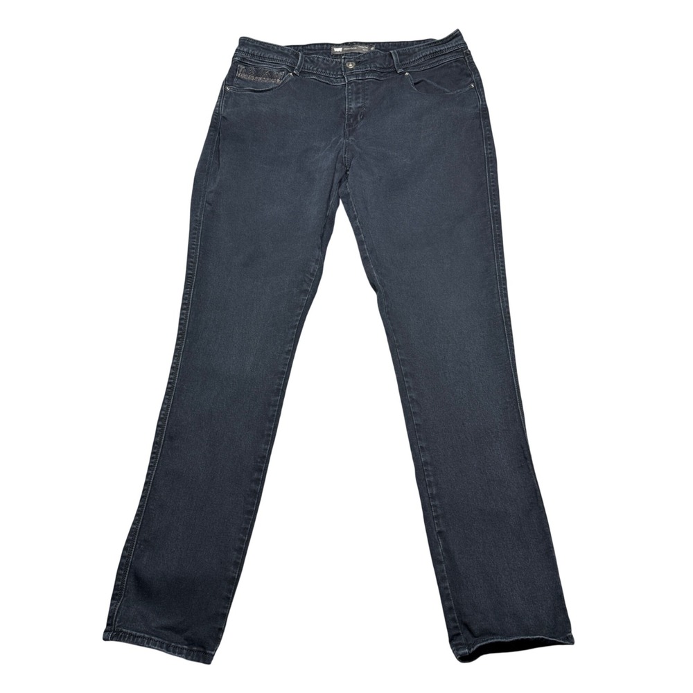 Levi's Demi Curve Classic Rise Skinny Jeans Black Wash Denim Size‎ 33